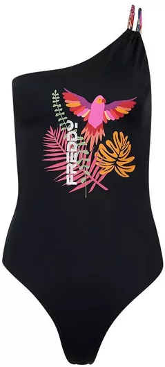 Freddy Ολόσωμο Μαγιό με Έναν Ώμο Black