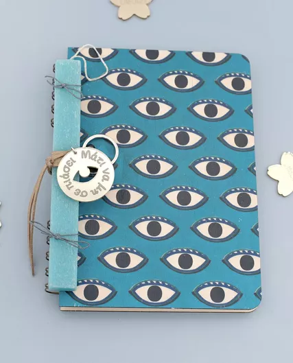 Πασχαλινή Λαμπάδα Πλακέ Αρωματική & Χειροποίητη Μάτια