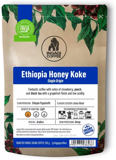 Καφές Espresso Ingagi Ethiopia Honey Koke 250g σε κόκκους