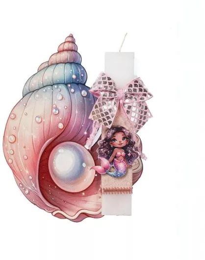 Πασχαλινη Λαμπαδα Feeling Wood Lt2025117 25cm ροζ