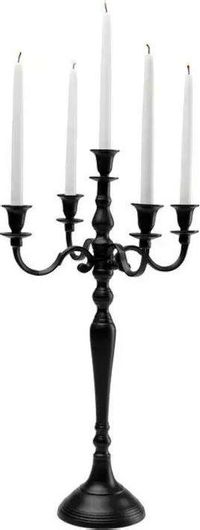 Κηροπήγιο Kare Design Chalet Αλουμινίου 5 Θέσεων Μαύρο 36x36x63cm