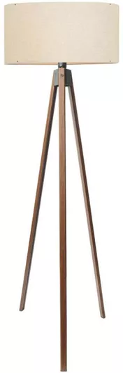 Φωτιστικό Δαπέδου Pakoworld PWL-1059 Υ140xΜ38cm με Ντουί για Λαμπτήρα E27 Κρέμα-Καρυδί