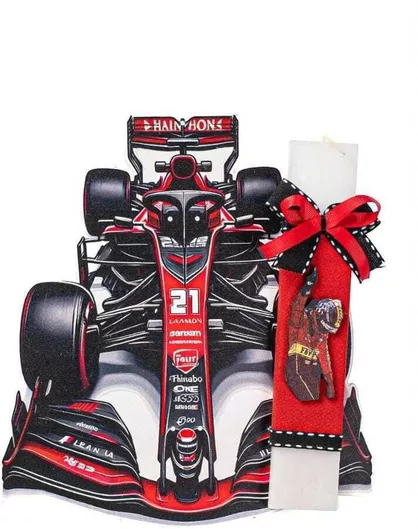 Πασχαλινη Λαμπαδα Feeling Wood Lt2025063 Red Formula 25 Ek.place