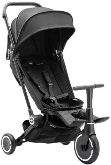 Παιδικό Τρίκυκλο Ποδήλατο SmarTrike Πτυσσόμενο, Μετατρεπόμενο με Χειρολαβή Γονέα & Σκίαστρο για 6+ Μηνών Onyx Black