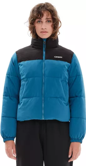 Emerson Κοντό Γυναικείο Puffer Μπουφάν Μπλε
