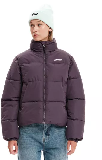 Κοντό Γυναικείο Puffer Μπουφάν Μοβ