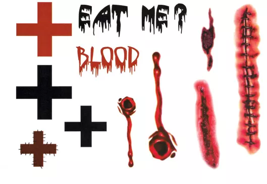 Αποκριάτικα Μανίκια Τατουάζ για Halloween 8 Σχ. - 1 Σετ