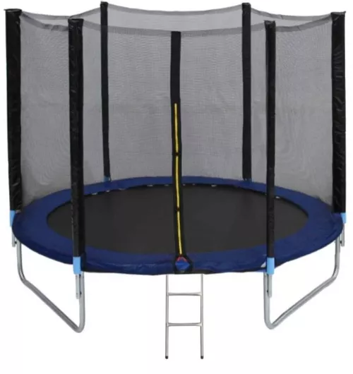 Τραμπολίνο Fun Baby Εξωτερικού Χώρου Διαμέτρου 244cm με Σκάλα & Προστατευτικό Δίχτυ