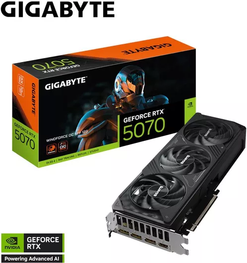 Κάρτα Γραφικών Gigabyte GeForce RTX 5070 12GB GDDR7 Windforce OC