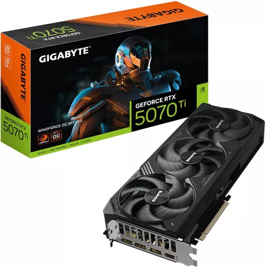 Κάρτα Γραφικών Gigabyte GeForce RTX 5070 Ti 16GB GDDR7 Aorus Windforce OC SFF