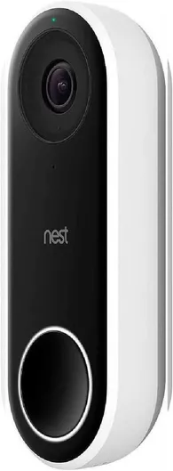 Κουδούνι Πόρτας Google Ασύρματο Wi-Fi Συμβατό με Google Home Μαύρο