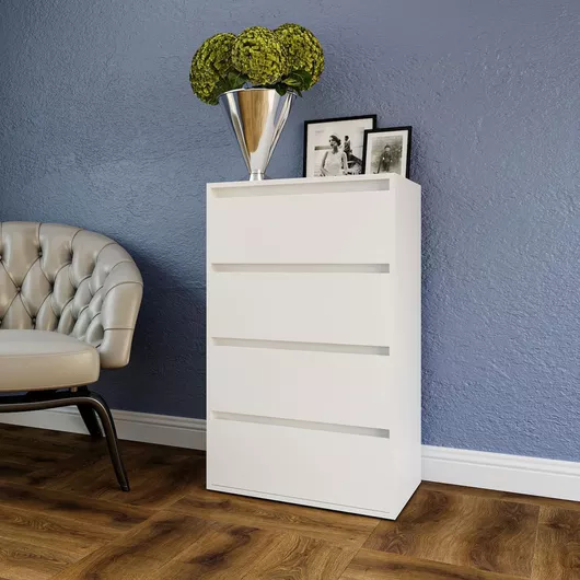 Συρταριέρα Ξύλινη Idea 60x42x100cm Λευκό