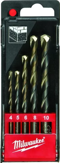 Διαμαντοτρύπανα Milwaukee Σετ 5 Καρβιδίου με Κυλινδρικό Στέλεχος για Δομικά Υλικά, Γυαλί & Πλακίδια