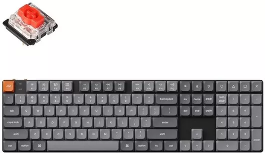 Keychron K5 Max K5M-H1 Ασύρματο Gaming Μηχανικό Πληκτρολόγιο με Gateron Low Profile Red διακόπτες & RGB φωτισμό Αγγλικό US