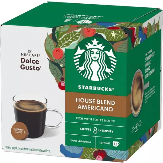 Starbucks Κάψουλες Espresso House Blend Συμβατές με Μηχανή Dolce Gusto 12caps
