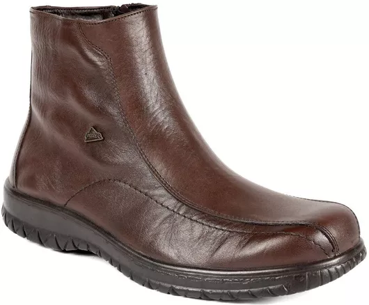 Boxer 14744 Δερμάτινα Καφέ Ανδρικά Μποτάκια με Φερμουάρ