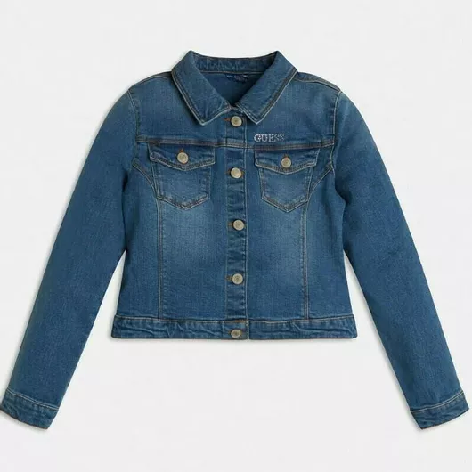 Guess Παιδικό Τζιν Μπουφάν Κοντό Μπλε