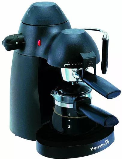 Hausberg HB-3710 Μηχανή Espresso 650W Πίεσης 3.5bar Μαύρη