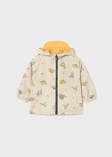 Mayoral Παιδικό Casual Μπουφάν Κοντό Αντιανεμικό Διπλής Όψης με Κουκούλα Μπεζ