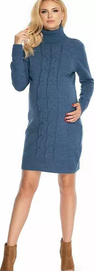 PeeKaBoo 70033 Μακρυμάνικο Φόρεμα Εγκυμοσύνης Μπλε