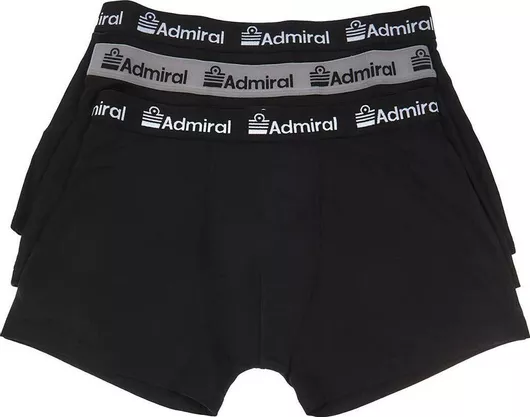 Admiral Ανδρικά Μποξεράκια Μαύρο 3Pack