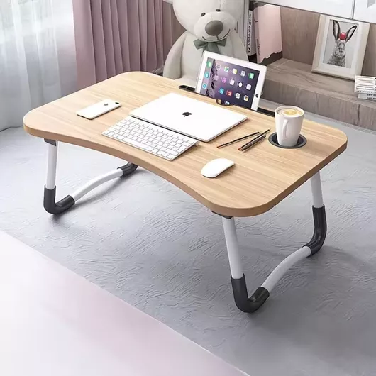 Δίσκος Κρεβατιού Keskor Ξύλινος Ορθογώνιος με Λαβές 60x39x29cm