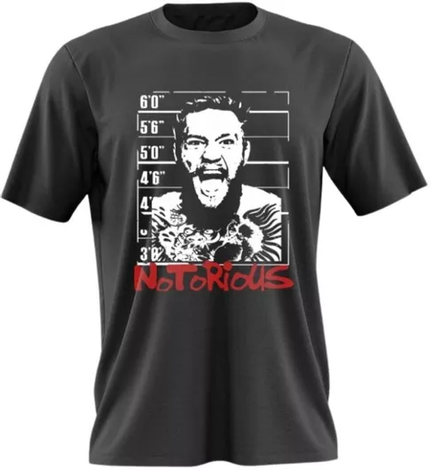 Conor Mcgregor T-shirt Μαύρο Βαμβακερό