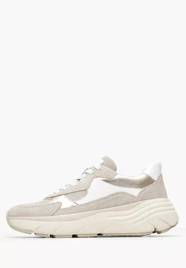 Geox Casual White / Light Taupe