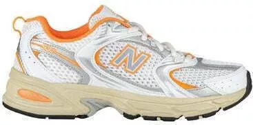 New Balance White / Sun Glow