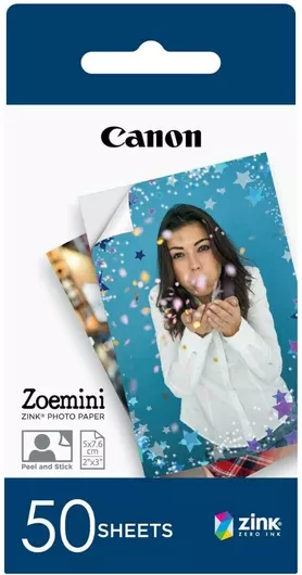 Φωτογραφικά Χαρτιά Canon Peel and Stick 5x7.6 για Εκτυπωτές Zink 50 Φύλλα