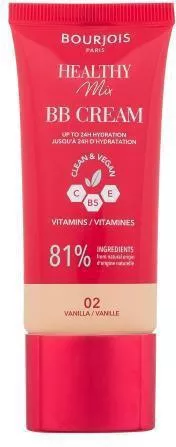 Κρέμα Προσώπου Bourjois Healthy Mix Clean & Vegan BB 01 Vanilla 24ωρη Ενυδατική Ημέρα με Βιταμίνη C & Βιταμίνη E 30ml