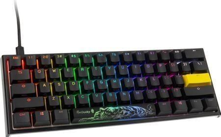 Gaming Πληκτρολόγιο Ducky One 2 Pro Mini Μηχανικό 60% με Kailh Brown διακόπτες & RGB φωτισμό Αγγλικό US Μαύρο