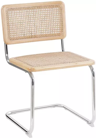 Καρέκλα Τραπεζαρίας Broyer Μεταλλική Natural Rattan 55x48x80cm