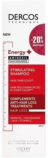 Σαμπουάν Vichy Dercos Energy+ κατά της Τριχόπτωσης για Όλους τους Τύπους Μαλλιών 200ml