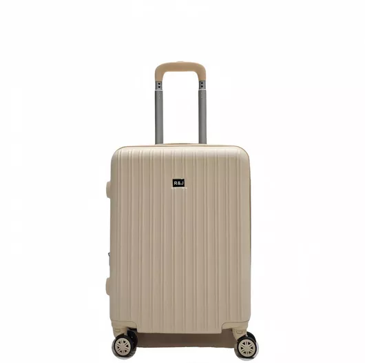 Βαλίτσα Ταξιδίου Felbags Καμπίνας Σκληρή Ύψους 55cm με 4 Ρόδες Μπεζ