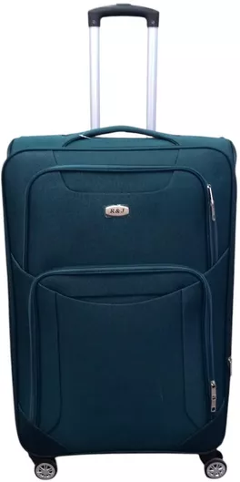 Βαλίτσα Ταξιδίου Felbags Μεσαία Υφασμάτινη Ύψους 66cm με 4 Ρόδες Πράσινο