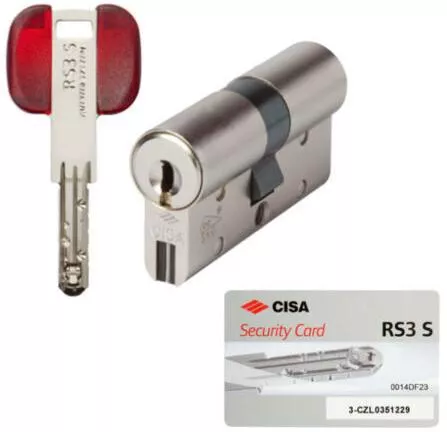 Κύλινδρος Κλειδαριάς Ασφαλείας Cisa Rs3 S 60mm με 5 Κλειδιά