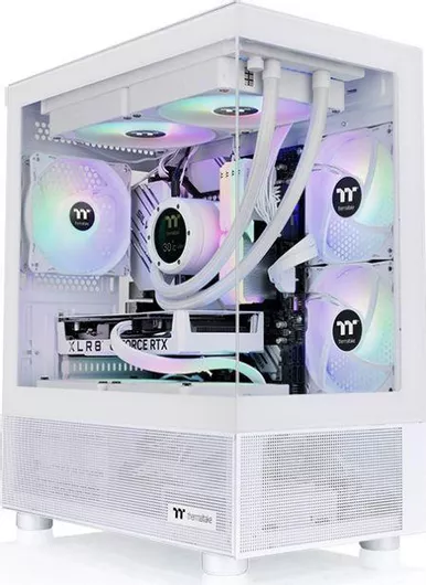Κουτί Υπολογιστή Thermaltake View 170 TG Gaming Micro Tower με Πλαϊνό Παράθυρο & RGB Φωτισμό Λευκό