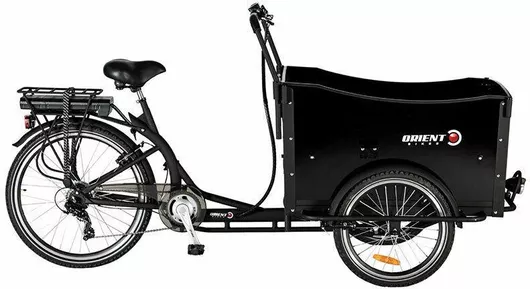 Ηλεκτρικό Ποδήλατο Orient Cargo Front Box 26" 2021 Μαύρο Πόλης με 6 Ταχύτητες