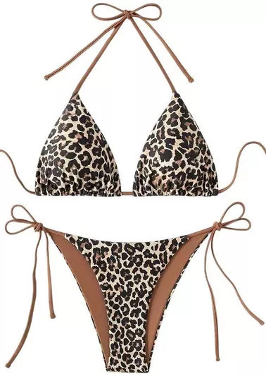 AnnaMu Set Bikini Animal Print Λεοπάρ