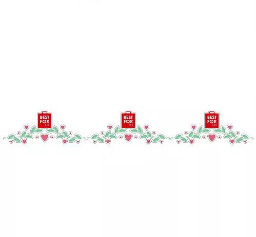Αυτοκόλλητο Βαλεντίνος Γιρλάντα Best 50x50cm