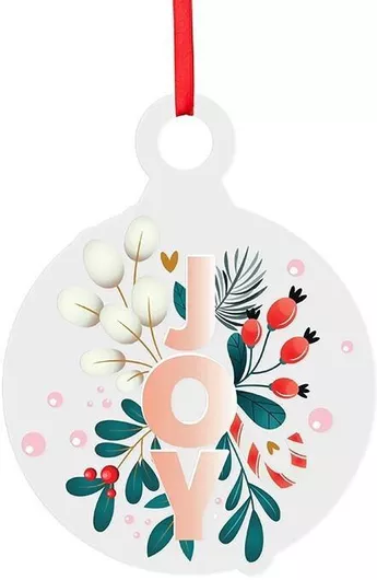 Γούρι Joy Χριστουγεννιάτικο Plexiglass Εκτύπωση 12x15cm