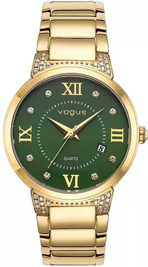 Γυναικείο Ρολόι Vogue με Χρυσό Μεταλλικό Μπρασελέ