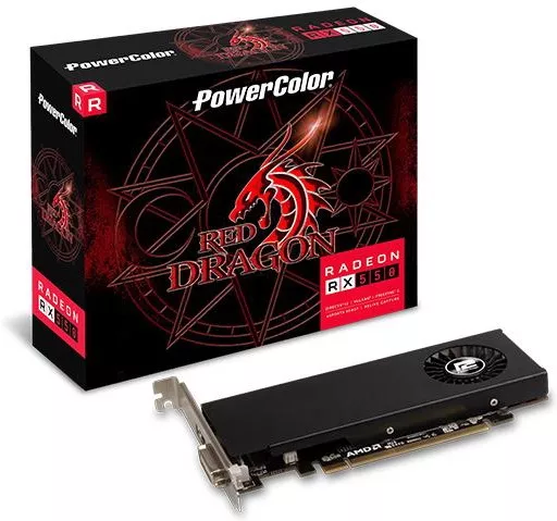 Κάρτα Γραφικών PowerColor Radeon RX 550 4GB GDDR5 Red Dragon PCI-E x16 3.0 με HDMI