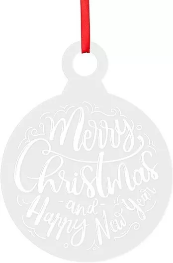 Γούρι Happy New Year Χριστουγεννιάτικο Plexiglass Εκτύπωση 12x15cm