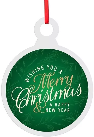 Γούρι Green Xmas Plexiglass Εκτύπωση