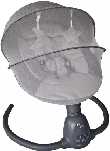 Relax Μωρού Oxford Home Ηλεκτρικό Κούνια με Μουσική Dark Grey για Παιδί έως 9kg