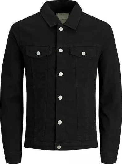 Jack & Jones Παιδικό Τζιν Μπουφάν Κοντό Μαύρο