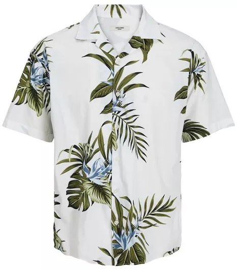 Jack & Jones Παιδικό Floral Πουκάμισο Κοντομάνικο Λευκό