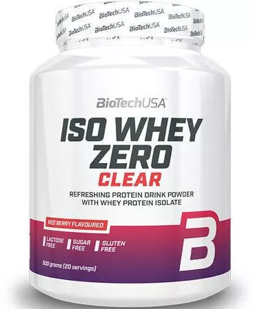 Biotech USA Iso Whey Zero Clear Lactose Redused Πρωτεΐνη Ορού Γάλακτος Χωρίς Γλουτένη με Γεύση Red Berry 500gr